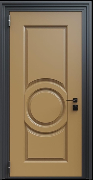 Входная термодверь с металлофиленкой и порошковым окрашиванием RAL 1036 (тип №1)